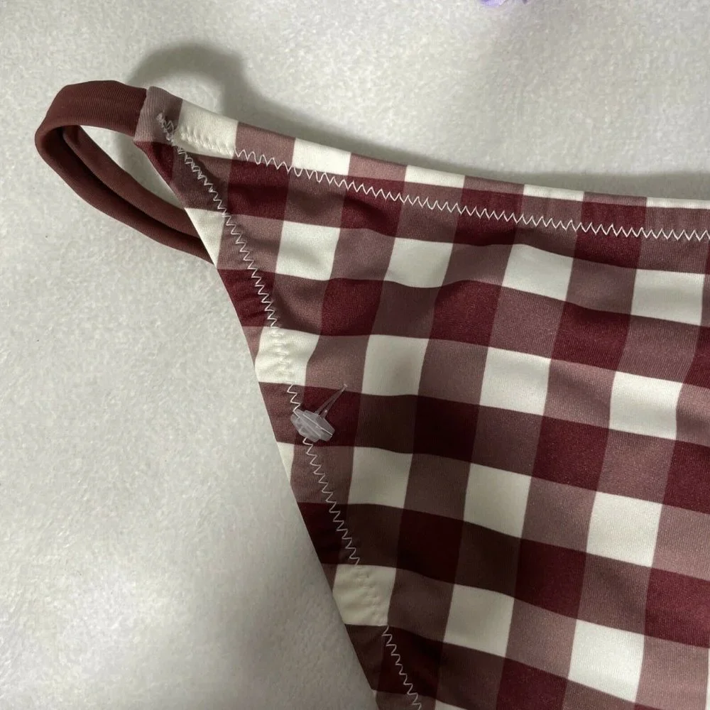 NEW‎ $88 Solid & Striped Gingham Bikini Bottoms